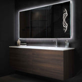 Espejo LED Rectangular | Control por interruptor de pared | Luz blanca neutra - Reyze Seria Good Vibes Model 6